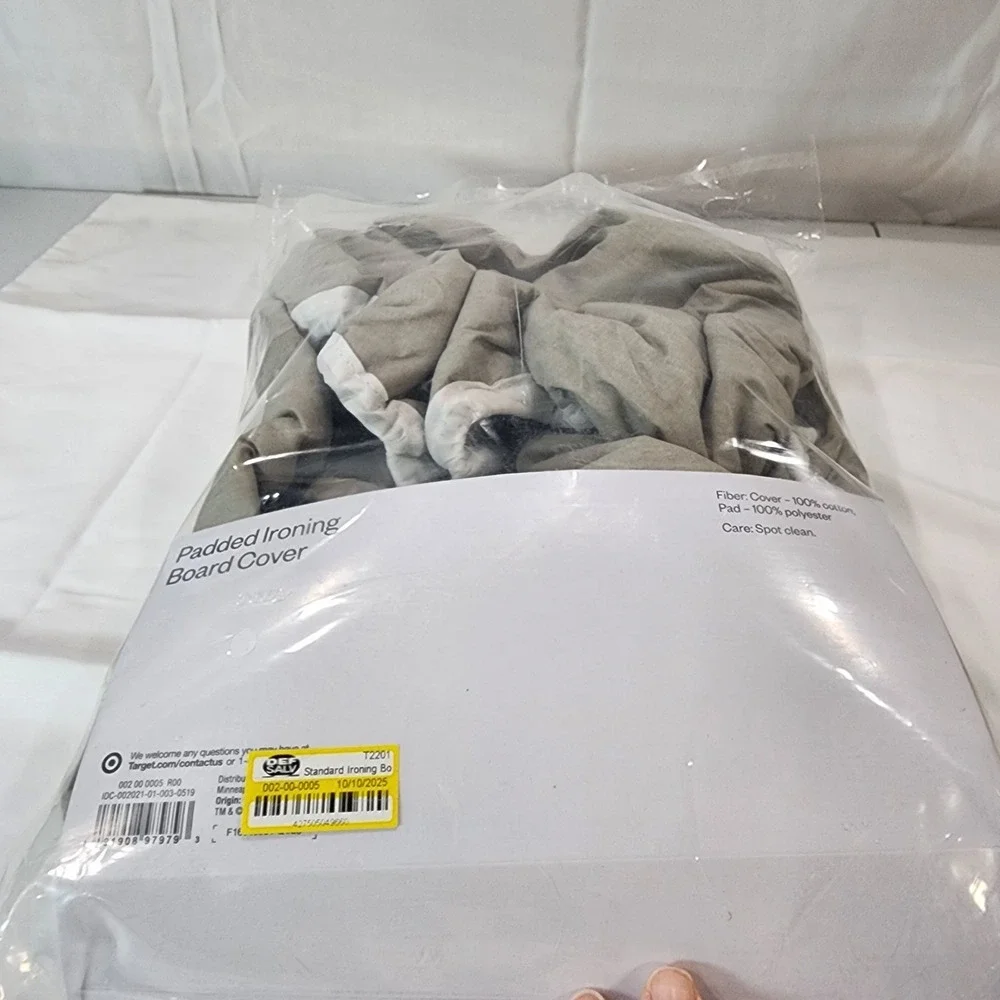 Open Box New Room Essentials Wide Padded Ironing Board Cover 100% Cotton--Grey